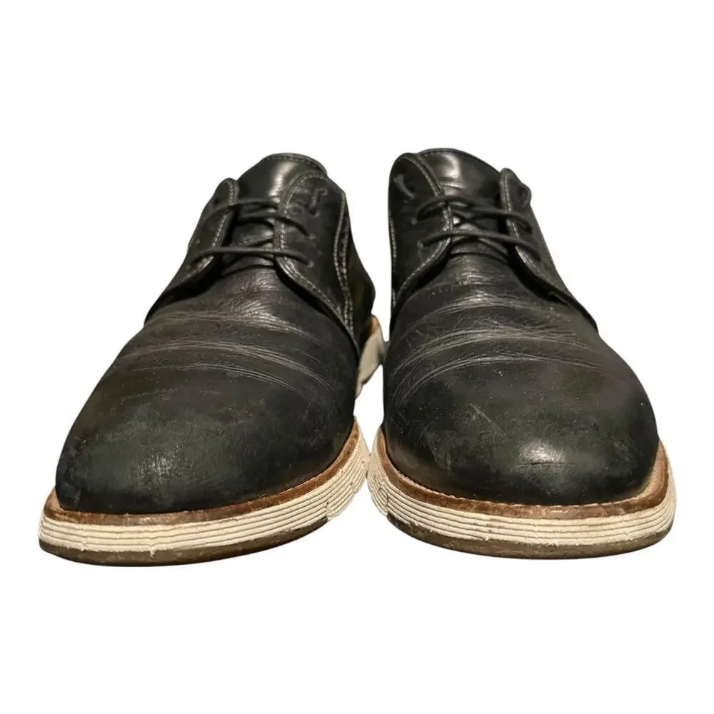 Johnston & Murphy Men’s Martell Brogue Dress Shoes Black Sheepskin Wingtip 9 M